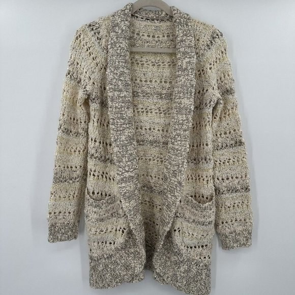 Knitted & Knotted Anthropologie Soubrette Marled Sequin‎ Chunky Cardigan Size S - Picture 1 of 8